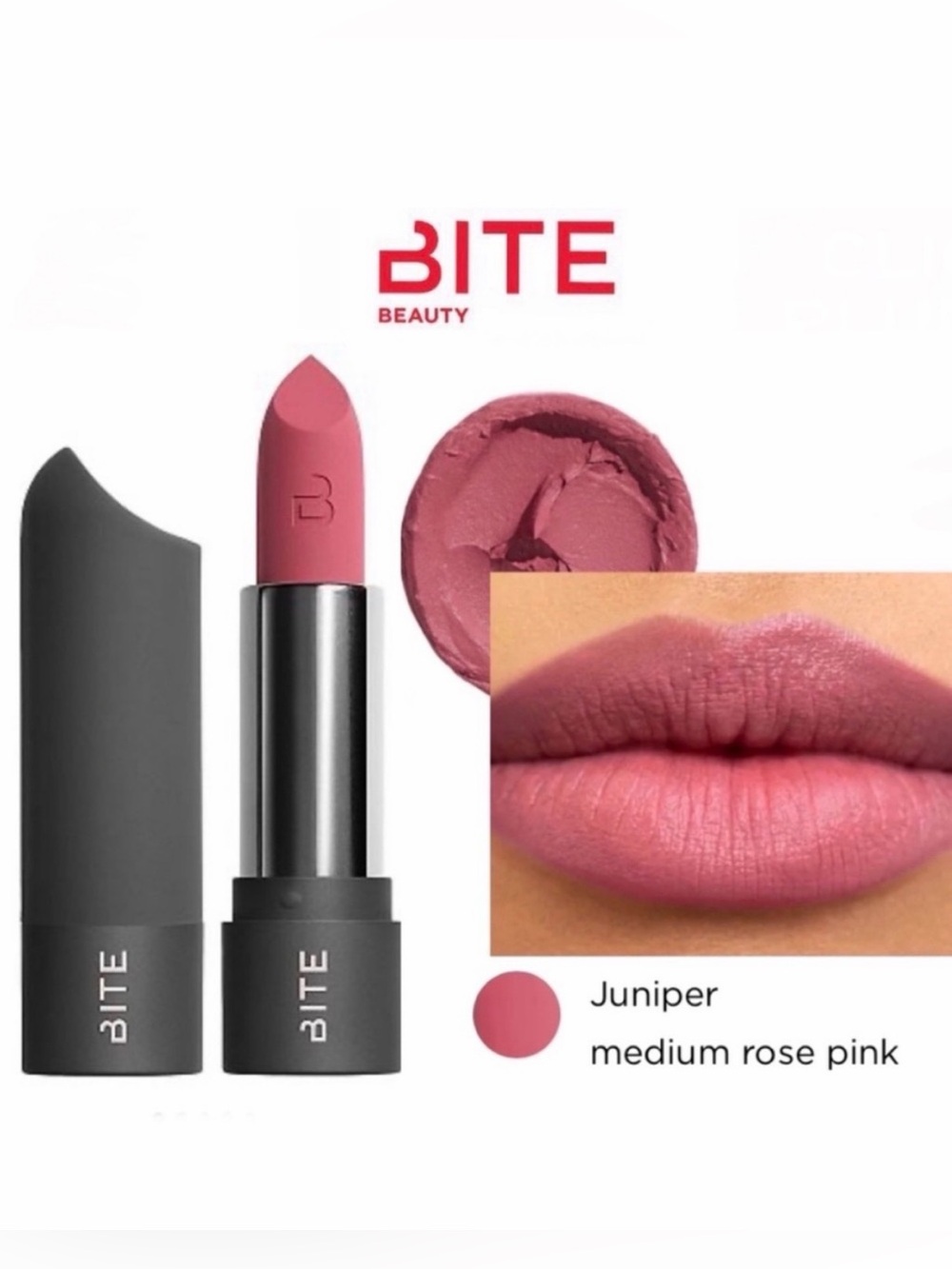 Bite Beauty Power Move Soft Matte Lipstick Juniper NIB Full Size